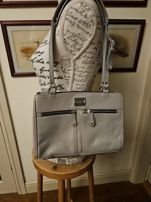 Modalu Grey Leather Suede Quality grab bag Handbag - Image 1 of 4