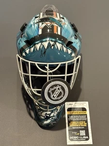 JSA COA YAROSLAV ASKAROV signed handsigniert San Jose Sharks Hockey Goalie Maske - Bild 1 von 2