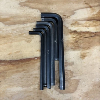 Large Hex Key Set Lot 6 Pcs. 19mm 5/8 14mm 9/16 1/2 12mm Allen Wrench - Image 1 of 4