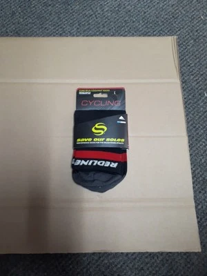 全新全新带标签 Save Our Soles 骑行袜 Redline BMX 2 英寸袖口大袜子。 — 第 1/2 张图片