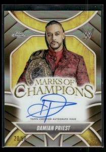 2025 Topps Chrome WWE Damian Priest #MOC-DP Marks of Champions Auto Gold /50 - Picture 1 of 2