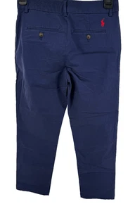Polo Ralph Lauren Navy Youth Boys Cotton Chinos Size 12 NEW - Picture 1 of 8