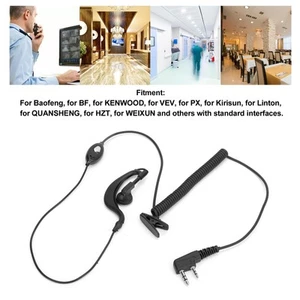 Walkie Talkie Earpiece PTT Headset Builtin Mic With Earplug Sleeve For Baofen CB - Zdjęcie 1 z 28