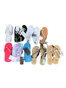 Lot of 9 Women’s Shoes – Size 6 – New with Tags (Flip-Flops, Sandals & Sneakers) - Picture 1 of 12