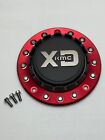 KMC XD Series Satin Black W/Red Base & Screws Wheel Center Cap M1050RED M-1050