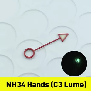 Reloj NH34 GMT Mod de mano para NH34AA SKX SSK Super C3 Lume Rojo Única GMT Mano - Imagen 1 de 13