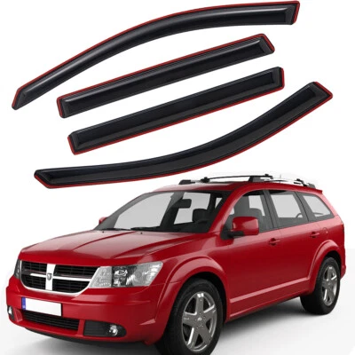 In-Channel Window Visors Sun Rain Guards Vent Shade For 2009-2020 Dodge Journey  Foto 1 de 4