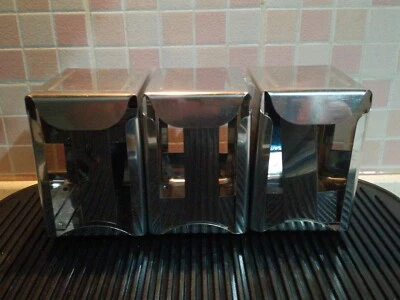 3 Portatovaglioli a molla da bar acciaio inox. Professionali. Catering - Immagine 1 di 3