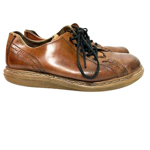 Doc Martens Casual Mens Leather Oxford Shoes 9 Brown Distressed Office Workwear - Picture 1 of 14