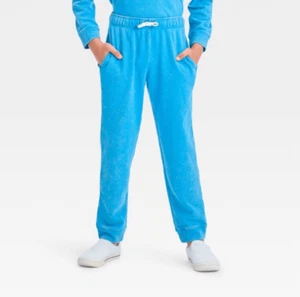 Cat & Jack Boy’s Blue Lightweight Relaxed Jogger Pants Extra Small 4/5 - Picture 1 of 4