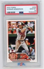 Gunnar Henderson #206 (RC) 2023 Topps Rookie Card Baltimore Orioles PSA 10 Mint
