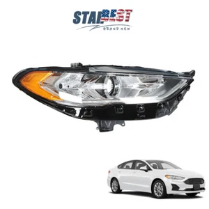 Projector Headlight For 2017-2019 Ford Fusion W/ LED DRL Chrome Clear Right Side - Picture 1 of 13