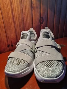 REPLAY SILVER MESH/TEXTILE/ELASTIC SNEAKERS SIZE 40 AU 9 INSOLES LENGTH-25 CM - Picture 1 of 21