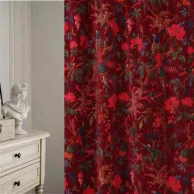 INDIA VINTAGE ALGODÓN TERCIOPELO CORTINA CORTINA VENTANA DECORACIÓN PUERTA PESADA CORTINA Foto 1 de 4