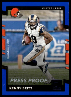 2017 Donruss #81 Kenny Britt Press Proof Blue Cleveland Browns - Image 1 of 2