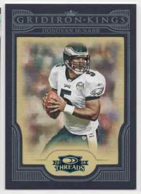 2008 DONRUSS THREADS PRO GRIDIRON KINGS DONOVAN MCNABB FRAMED BLUE #D /50 EAGLES - Image 1 of 3