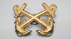 Wwii 1/20 10K Gold On Sterling Navy Boatswain 2 Inch Hat Badge Rare