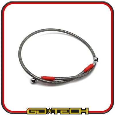 TUBO FRENO IN TRECCIA AERONAUTICO MOTO SCOOTER RACING UNIVERSALE 70 cm GRIGIO - Image 1 of 2