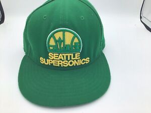 Seattle Supersonics New Era 59FIFTY Fitted Hat Cap Size 7 3/8 B1