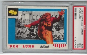 1955 Topps All American - #79 - Pug Lund - Minnesota - PSA 5,5 - 4706 - Imagen 1 de 2