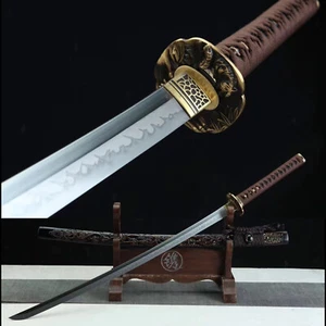Dragon Loong Arcilla Templada T10 Acero Japonés Samurai Espada Katana Navaja Afilada - Imagen 1 de 10