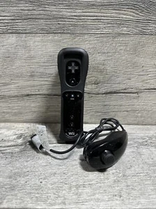 Combo Official OEM Nintendo Wii Remotes Black Controller L51 - Picture 1 of 5