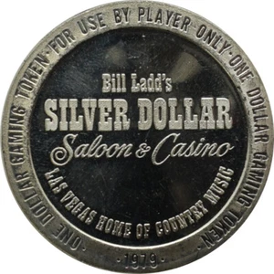 Silver Dollar (Bill Ladd's) Saloon & Casino $1 Token Las Vegas Nevada 1979 - Picture 1 of 2