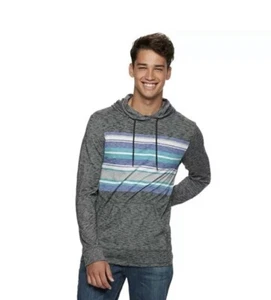 Urban Pipeline Mens Lightweight Striped Hoodie Size Medium - Picture 1 of 5