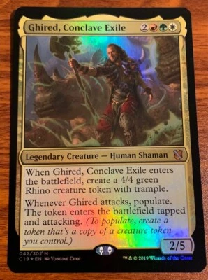 2019 MTG Commander Oversized Foil Ghired,Conclave Exile #042/302 Free Shipping - Image 1 of 2