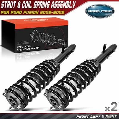 2x Conjunto completo de puntal delantero y resorte helicoidal para Ford Fusion Mazda 6 Mercury Foto 1 de 4