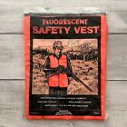 Vintage NOS Fluorescent Safety Vest Orange Hunting Vest One Size Fits All