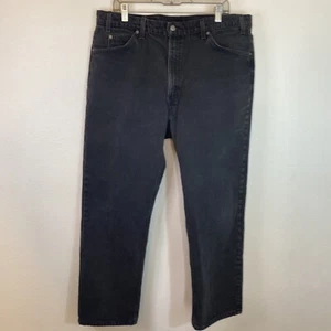 Vintage Levi's 505 Orange Tab Reg Straight Black Denim Jeans 40x30 (38x28.5) USA - Picture 1 of 18