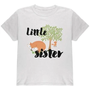 Little Sister Cute Fox Woodland Nature Youth T Shirt - Picture 1 of 1