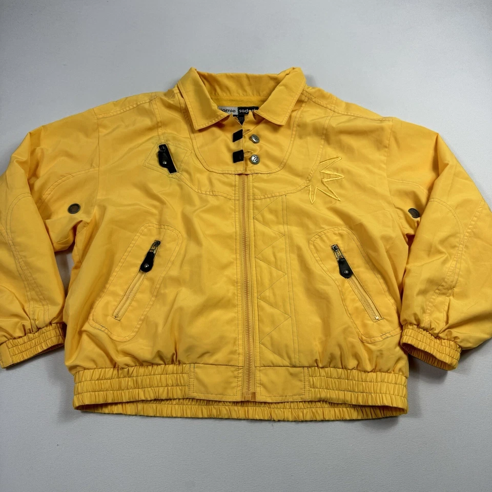 Женская куртка Jamie Sadock на молнии на пуговицах для гольфа полиэстер желтая маленькая - Изображение 1 из 4