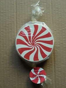 (SET OF 4) BOSTON WAREHOUSE ABSORBANT (PEPPERMINT CANDY) COASTERS, 2004 *NEW* - Picture 1 of 4