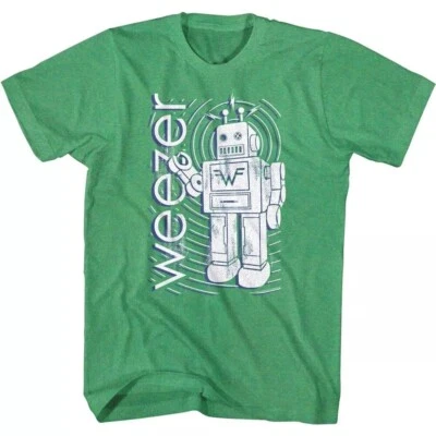 Camisa Weezer Robot Banda de Música Rock Alternativo, Camiseta Algodón Pesado, Talla S-5XL Foto 1 de 4