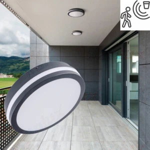 18W LED Super Bright Outdoor IP54 Ceiling Wall Mounted Light Motion Sensor Lamps - Picture 1 of 11