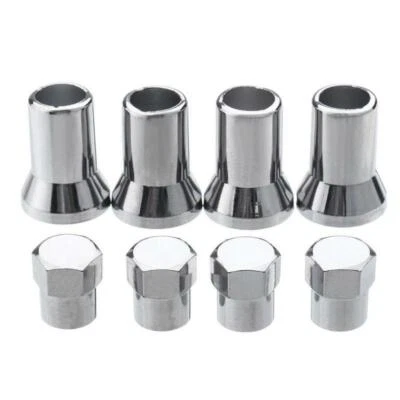 4Sets Car TR413 Tire Valve Stem Cap Sleeve Cover Wheel Chrome Car Accessories - Image 1 of 4