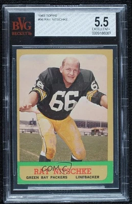1963 Topps Ray Nitschke #96 BVG 5.5 Rookie RC HOF - Image 1 of 2