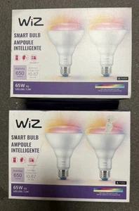 WiZ Smart 7.2 BR30 WI-Fi LED 16 M Colors 65 W EQ. 650 Lumens NEW HVD - 4 Bulds - Picture 1 of 2