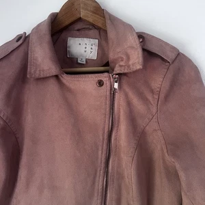 A New Day Moto Motorrad Biker Jacke - Wildlederimitat - Größe M - Bild 1 von 11