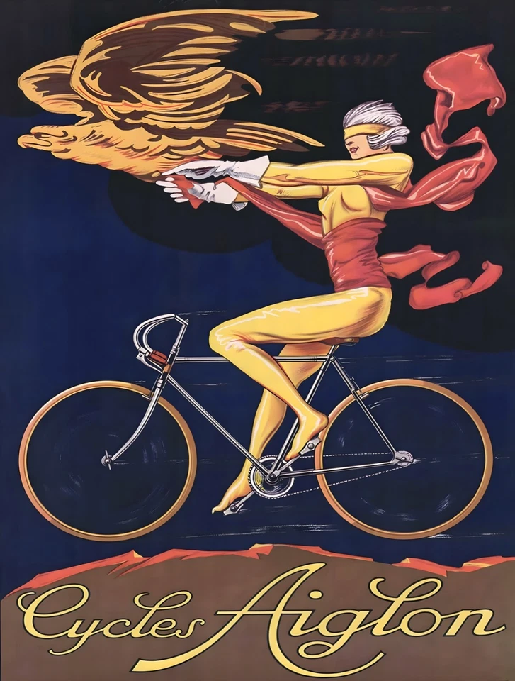 16264.Wall Decor Poster.Interior Art.Cycles Aiglon French Ad Eagle Lady - Image 1 of 1