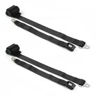 Standard 2 Point Black Retractable Bucket Seat Belt Kit for 1982-1994 Chevy S...