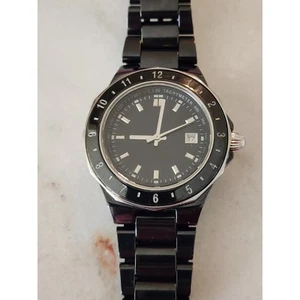Black Ceramic and Stainless Watch, Sapphire Crown - Picture 1 of 7