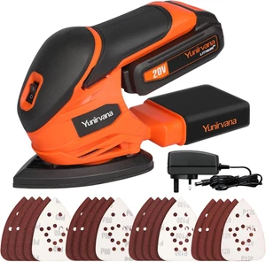 Cordless Sander 20V, Detail Sanders, 20Pcs Sandpapers,12000 RPM Sanders with Dus - Picture 1 of 12
