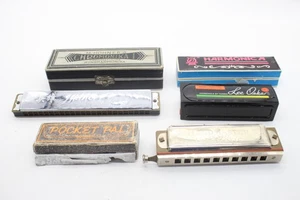 F x6 Vintage of Harmonicas Inc. Hohner, Pocket Pal, Bandmaster etc. - Picture 1 of 14