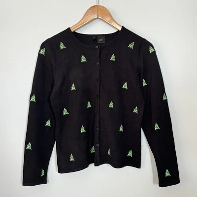Isabel Marant Etoile Sweater Small Cardigan Embroidered Christmas Tree Holiday - Image 1 of 4