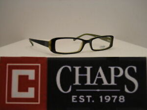Chaps Eyewear Prescription Ready Eyeglasses CP3010 Black and Green Plastic Frame