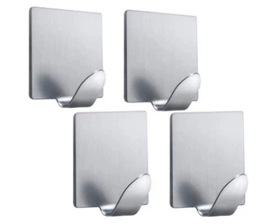 Self Adhesive Hook Square Strong Sticky Hooks for Kitchen Bathroom Tile Wall - Picture 1 of 6