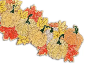 Halloween Beads Table Runner Harvest Pumpkin Table Runner Fall Tableware 13X36In - Picture 1 of 10